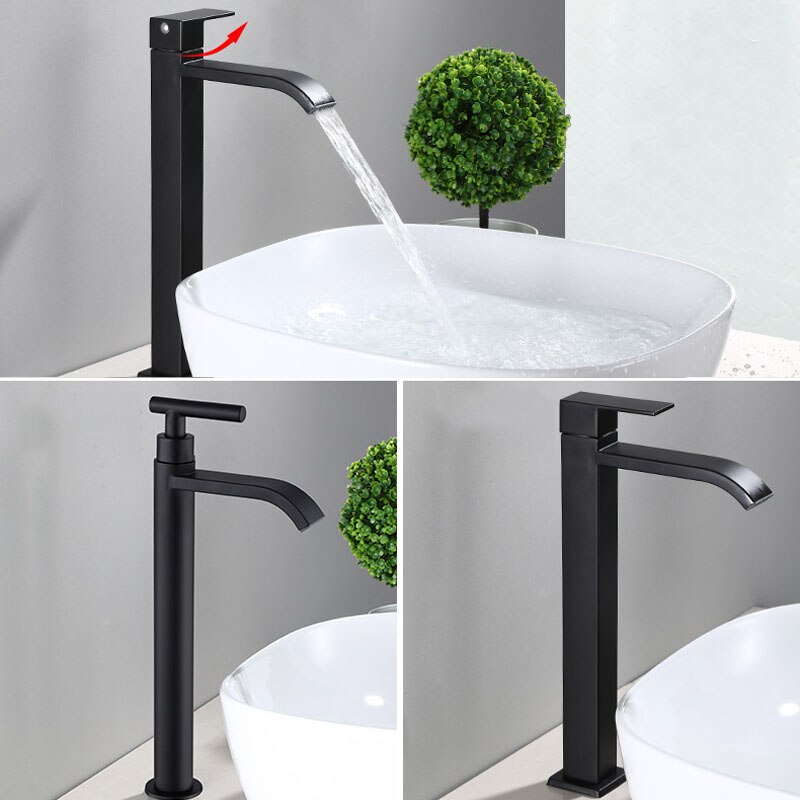 MatteBlack – Robinetterie Noire Mate pour Vasque à Eau Froide