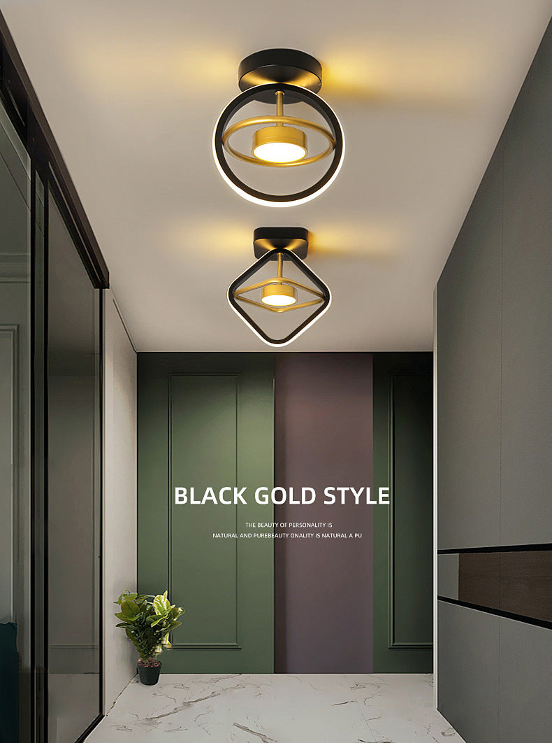 Plafonnier LED Moderne Doré Style Nordique Intérieur