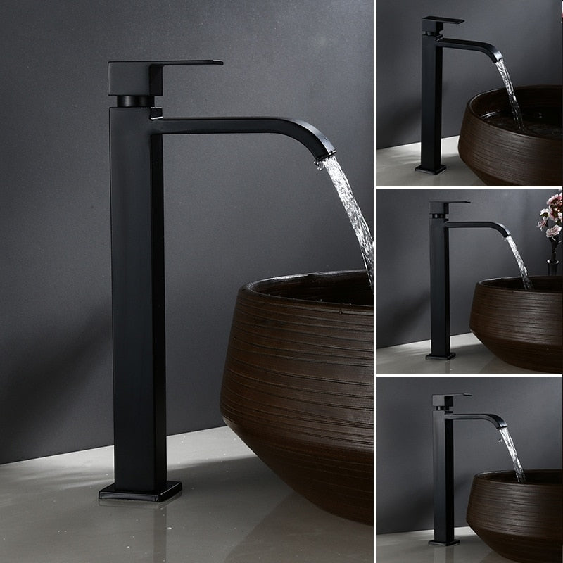 MatteBlack – Robinetterie Noire Mate pour Vasque à Eau Froide