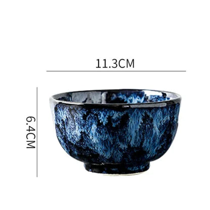 Ensemble de Dîner 10 Pièces Blue Nebula – Élégance Céleste pour Vos Repas Quotidiens