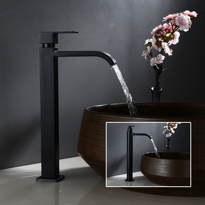 MatteBlack – Robinetterie Noire Mate pour Vasque à Eau Froide