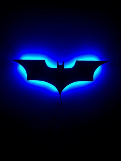 Applique murale LED Batman moderne avec télécommande sans fil