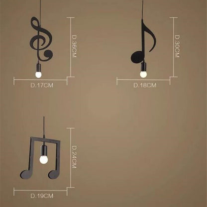 Suspension Nordique Moderne LYF Music Notes – Luminaire Créatif Inspiré de la Musique