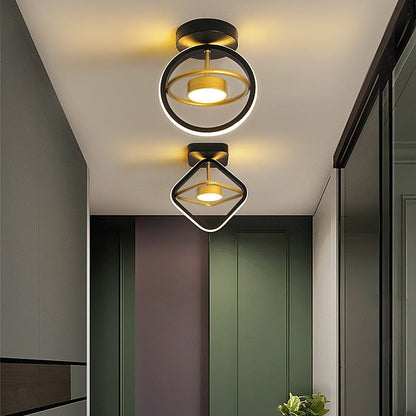 Plafonnier LED Moderne Doré Style Nordique Intérieur