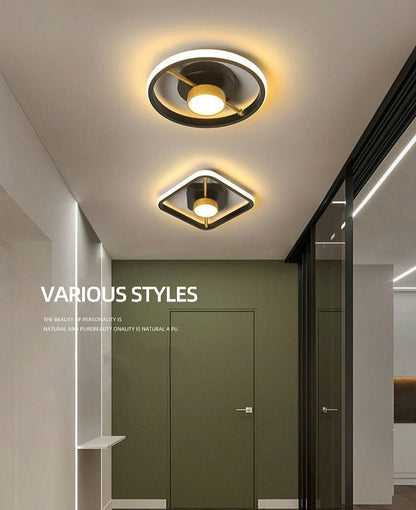 Plafonnier LED Moderne Doré Style Nordique Intérieur