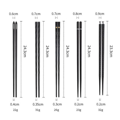 Baguettes Réutilisables Élégantes – Lot de 5 Paires pour Repas Raffinés