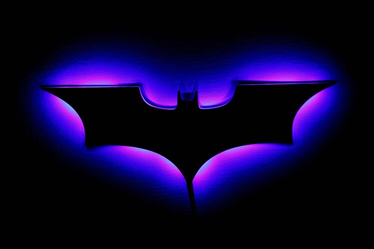 Applique murale LED Batman moderne avec télécommande sans fil