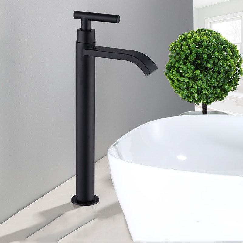 MatteBlack – Robinetterie Noire Mate pour Vasque à Eau Froide