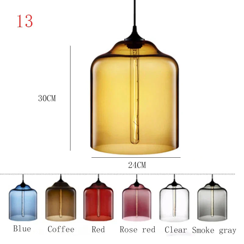 Suspension Nordique en Verre | Luminaire Élégant pour Décoration Intérieure