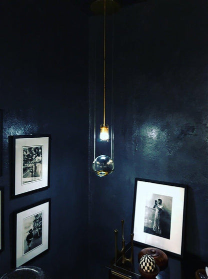 Suspension Globe Cristal – Laiton Doré Moderne