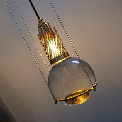 Suspension Globe Cristal – Laiton Doré Moderne