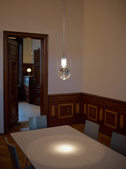Suspension Globe Cristal – Laiton Doré Moderne