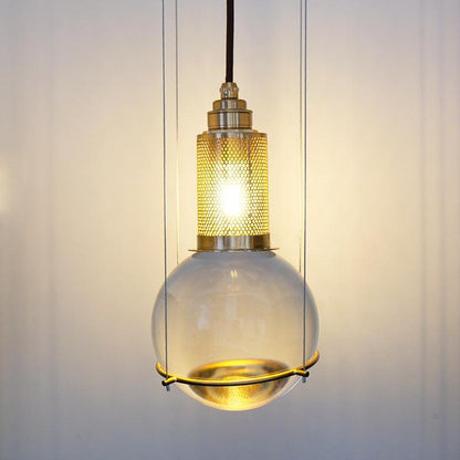 Suspension Globe Cristal – Laiton Doré Moderne