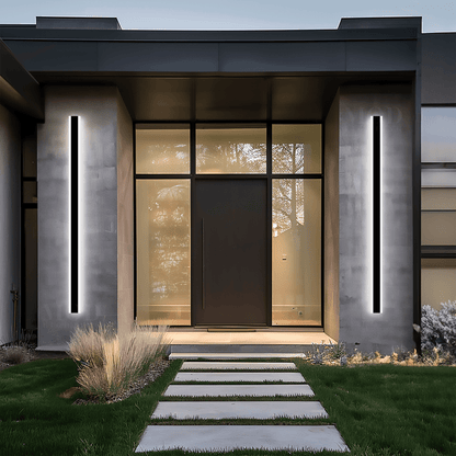 Applique Murale LED Étanche Moderne Aluminium Noir IP65