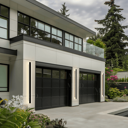Applique Murale LED Étanche Moderne Aluminium Noir IP65