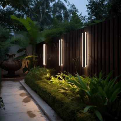 Applique Murale LED Étanche Moderne Aluminium Noir IP65