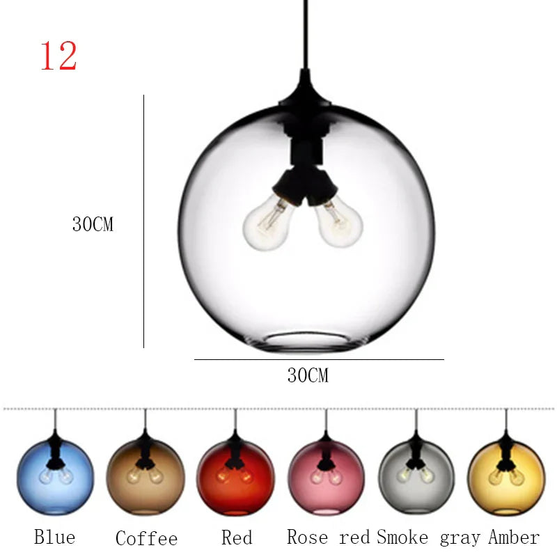 Suspension Nordique en Verre | Luminaire Élégant pour Décoration Intérieure