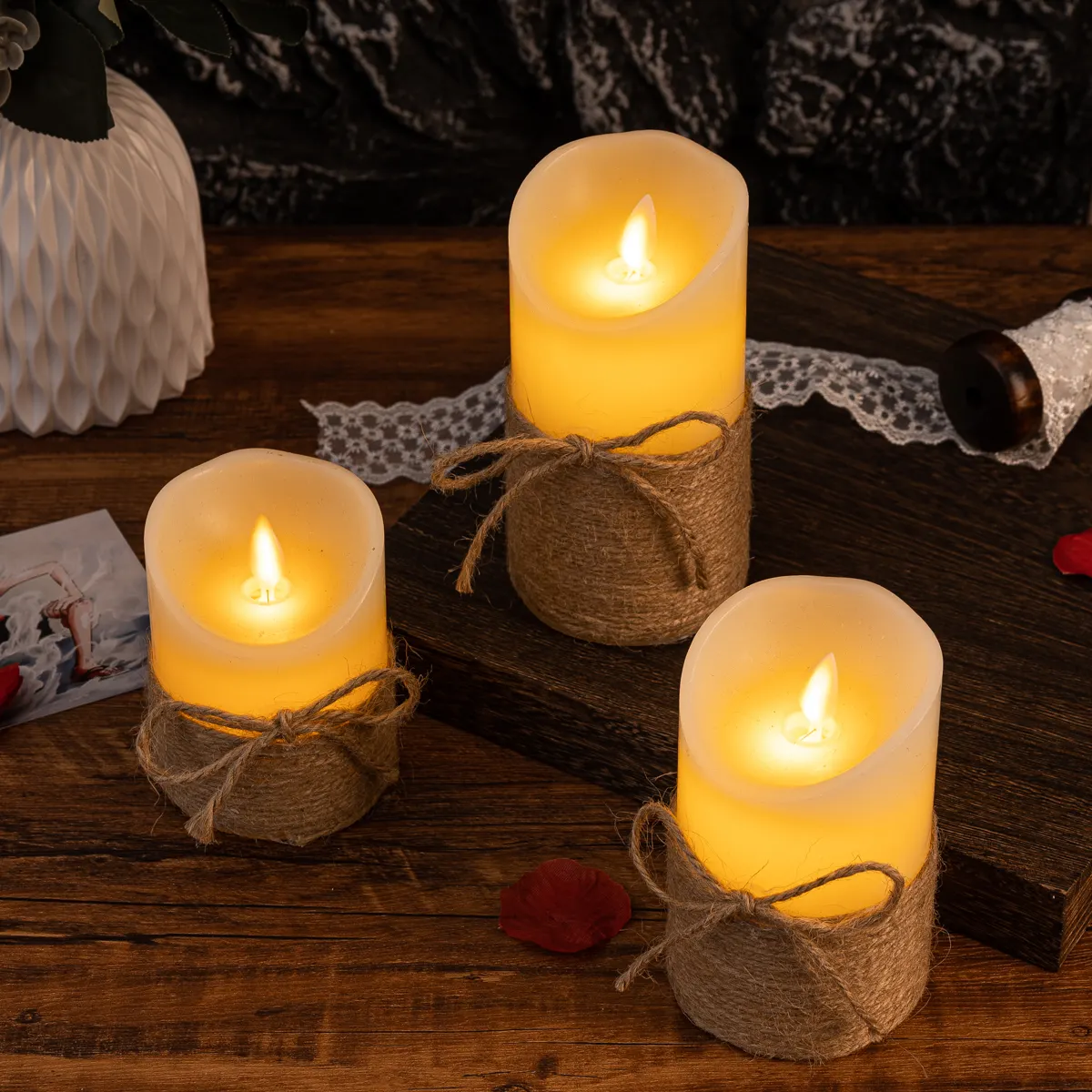 Flameless Block Candles - Bougies sans Flamme