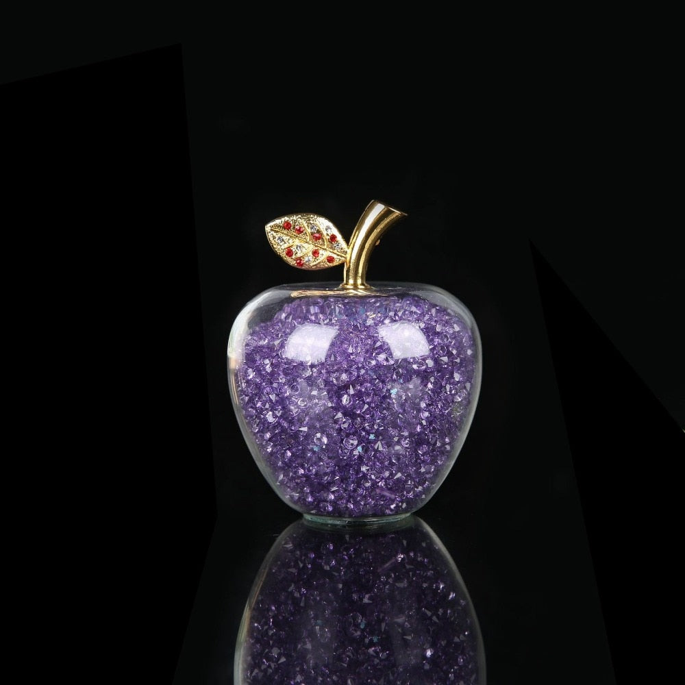 Pomme Décorative Cristal Verre Fait Main