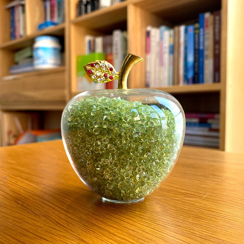 Pomme Décorative Cristal Verre Fait Main
