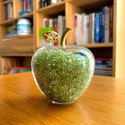 Pomme Décorative Cristal Verre Fait Main