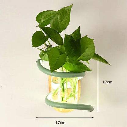 Applique Murale Vase LED Bois, 10W, Design Nordique