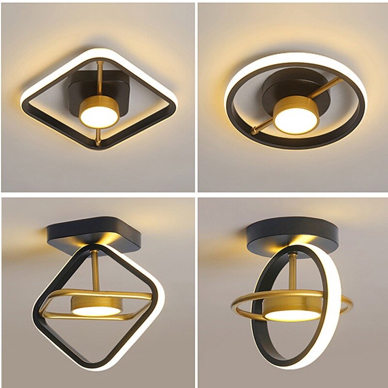 Plafonnier LED Moderne Doré Style Nordique Intérieur