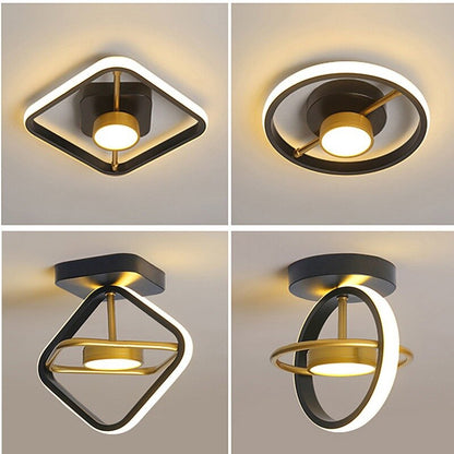 Plafonnier LED Moderne Doré Style Nordique Intérieur