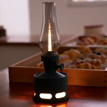 Lanterne Vintage LED Rechargeable avec Souffle Extincteur