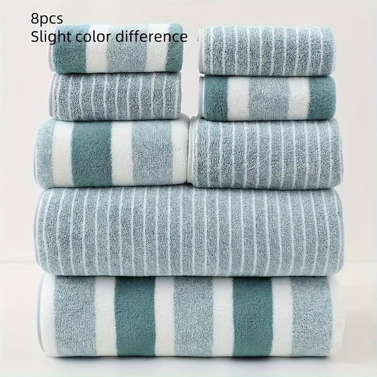 VeluSoft – Lot de 8 Serviettes de Bain Luxe en Coral Fleece Ultra Doux