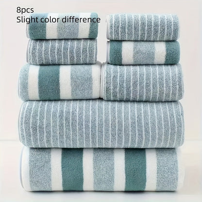 VeluSoft – Lot de 8 Serviettes de Bain Luxe en Coral Fleece Ultra Doux