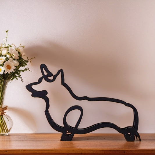 Sculptures de chiens | Art abstrait métallique | Accent artistique pour votre intérieur