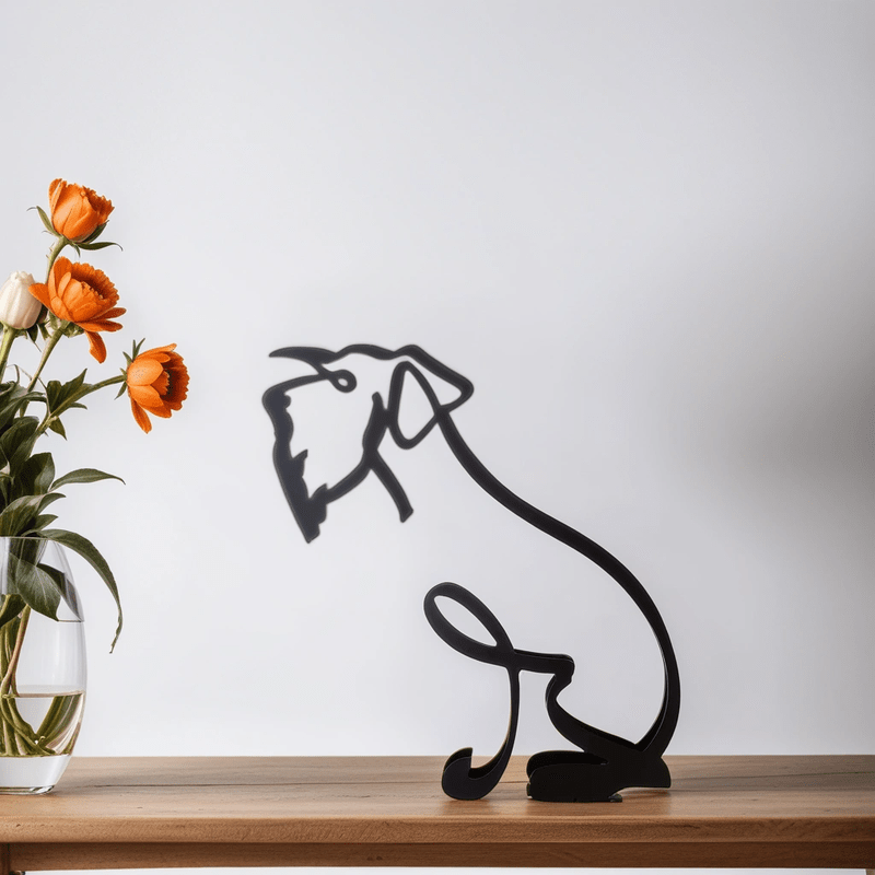 Sculptures de chiens | Art abstrait métallique | Accent artistique pour votre intérieur