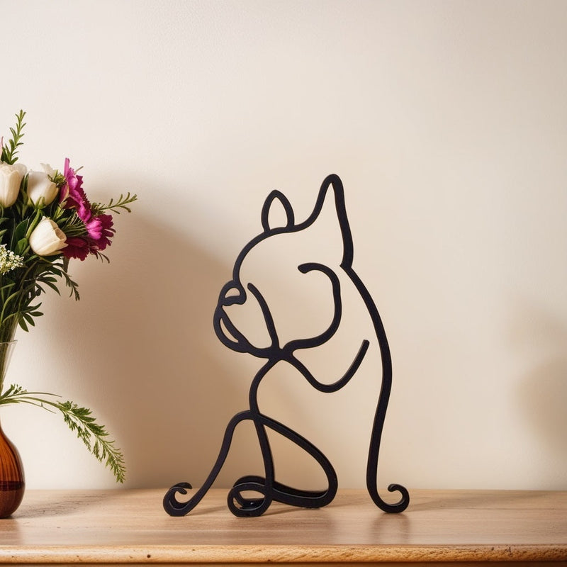 Sculptures de chiens | Art abstrait métallique | Accent artistique pour votre intérieur