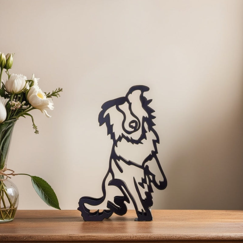 Sculptures de chiens | Art abstrait métallique | Accent artistique pour votre intérieur