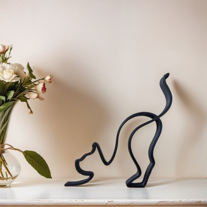 Sculptures de chiens | Art abstrait métallique | Accent artistique pour votre intérieur