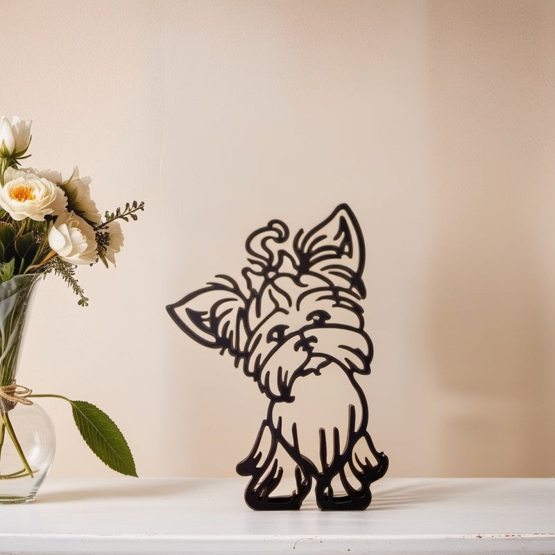 Sculptures de chiens | Art abstrait métallique | Accent artistique pour votre intérieur