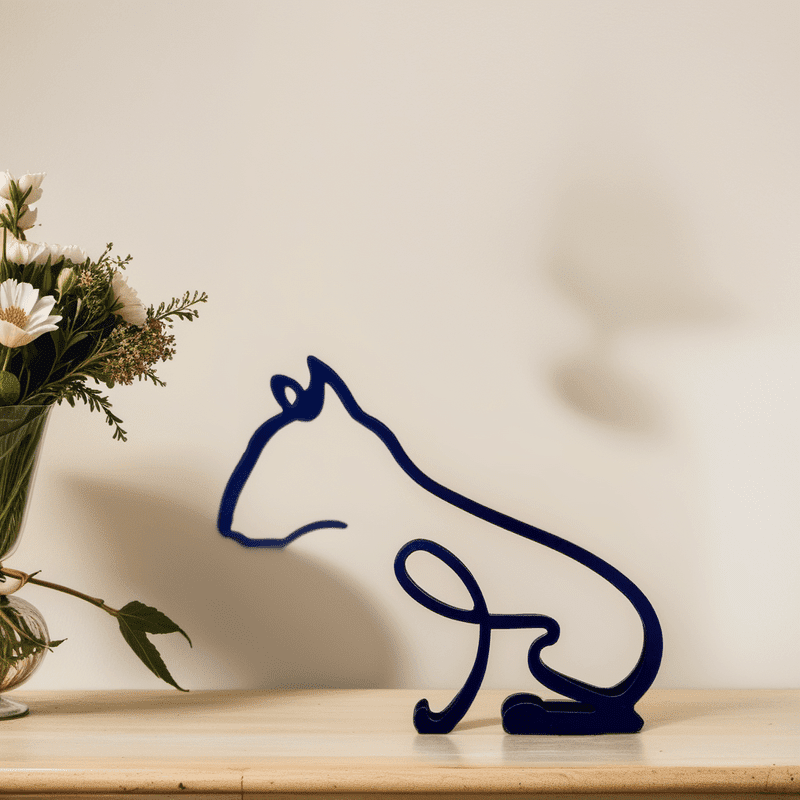 Sculptures de chiens | Art abstrait métallique | Accent artistique pour votre intérieur