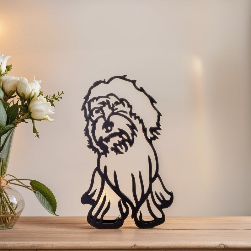 Sculptures de chiens | Art abstrait métallique | Accent artistique pour votre intérieur