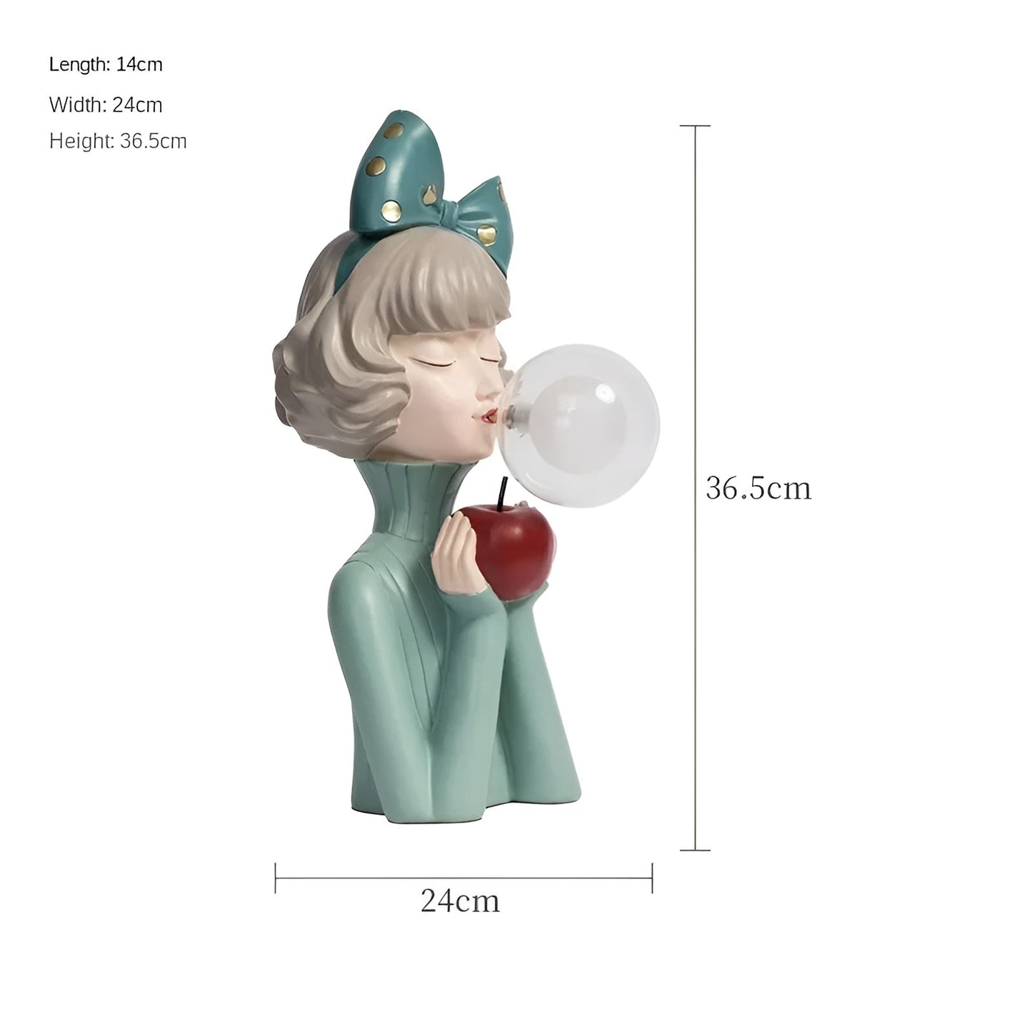 BubbleFairies Lampe de Table | Charmant Quartet de Statues de Filles Cartoon