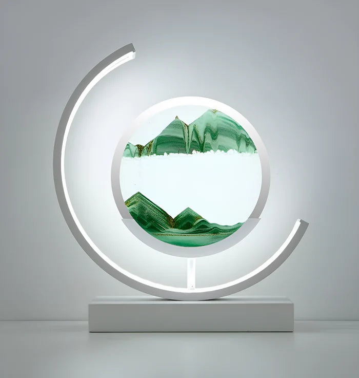ChicSandscape - Lampe LED à Sable Fluide 3D - Lueur Apaisante et Élégante