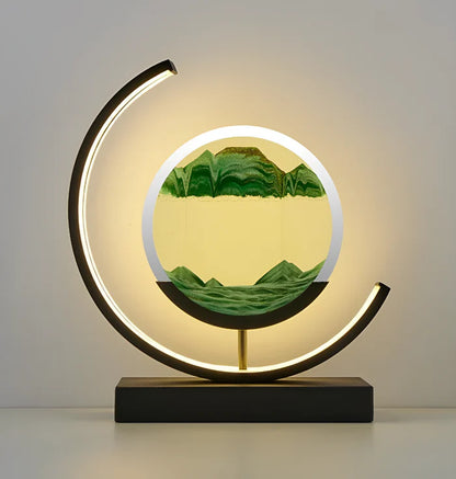 ChicSandscape - Lampe LED à Sable Fluide 3D - Lueur Apaisante et Élégante
