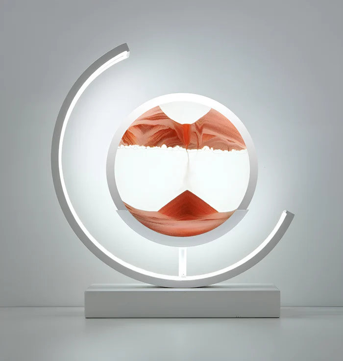 ChicSandscape - Lampe LED à Sable Fluide 3D - Lueur Apaisante et Élégante