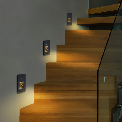 LumiStep – Applique Murale Encastrée avec Détecteur de Mouvement pour Escaliers