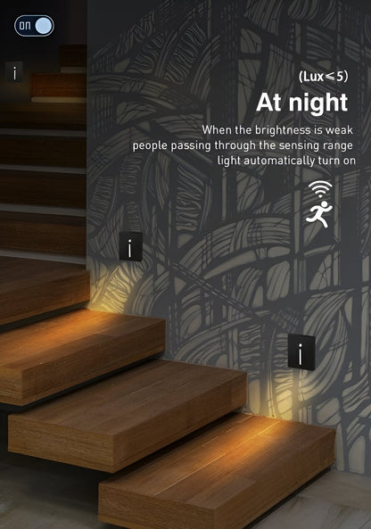 LumiStep – Applique Murale Encastrée avec Détecteur de Mouvement pour Escaliers