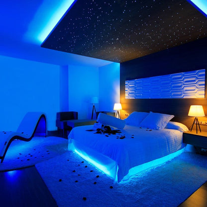 Ruban LED Couleur - Étanche et Flexible - Télécommande pour Réglage de Couleur et Luminosité - Rouleau de 5m - Éclairage Polyvalent et Puissant pour Intérieur et Extérieur