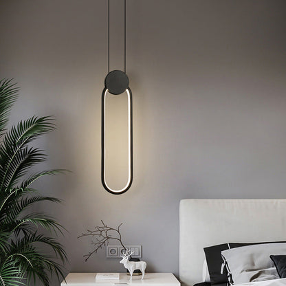 Suspension LED Noire Moderne Formes Géométriques