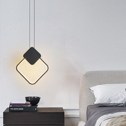 Suspension LED Noire Moderne Formes Géométriques