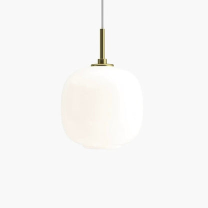 Suspension PearlSphere – Élégance Intemporelle en Verre Blanc et Finition Laiton
