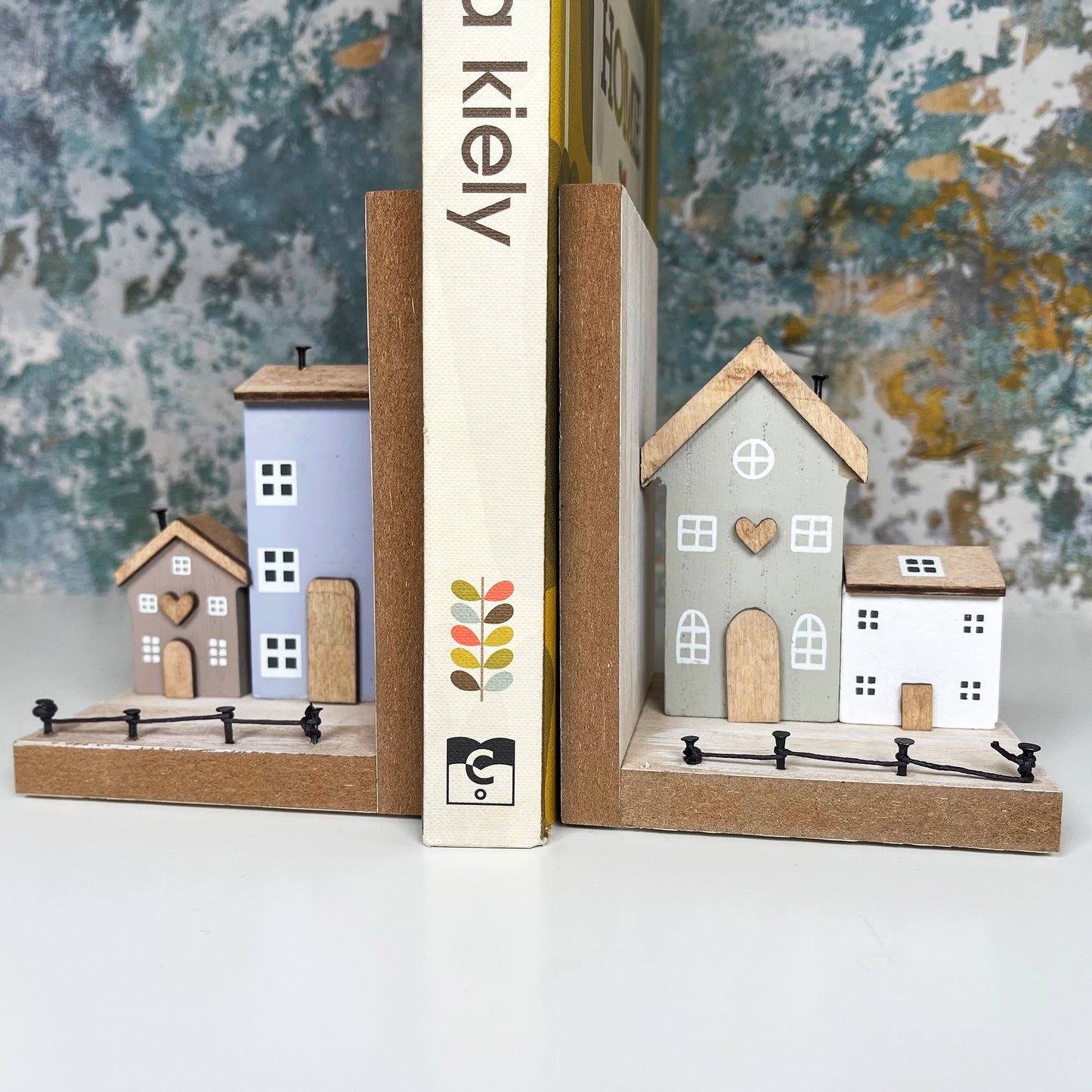 Wooden House | Ensemble de Serre-livres en Bois en Forme de Maison